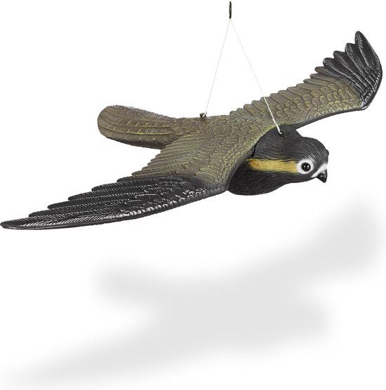 Relaxdays Vogelverschrikker Vliegende Valk - Tuindecoratie - Vogelwering - Vogelverjager