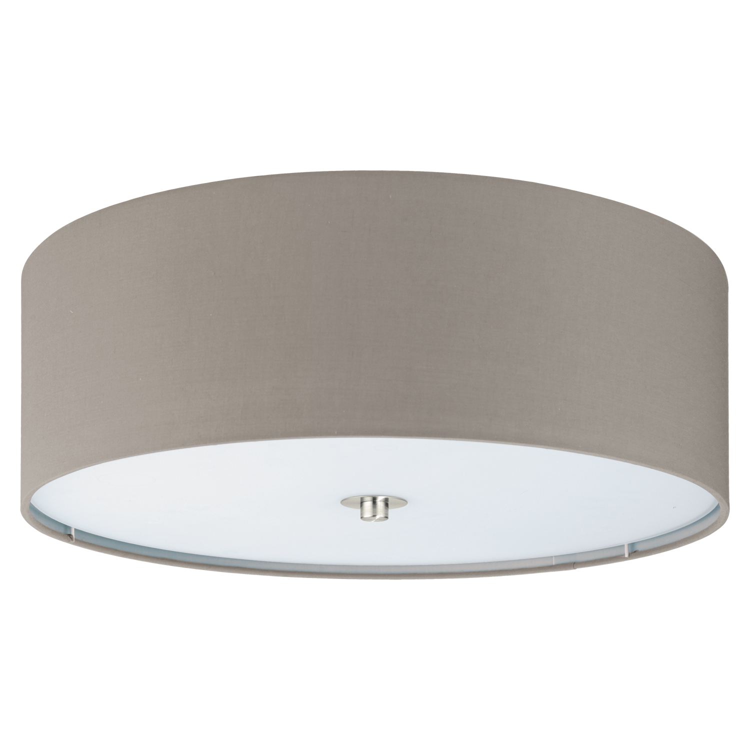 EGLO Pasteri Plafondlamp - 19.5 cm - E27 - Glas, Staal, Stof/Weefsel