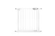 Animal House - Veiligheidsrooster met opdruk, voor honden en katten, zonder boren, metalen scheidingswand voor huis, wit, hoogte 76 cm, breedte 75-84 cm