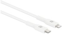 Manhattan 394512 USB-kabel – USB-C stekker, Apple Lightning stekker – 1.00 m – Wit