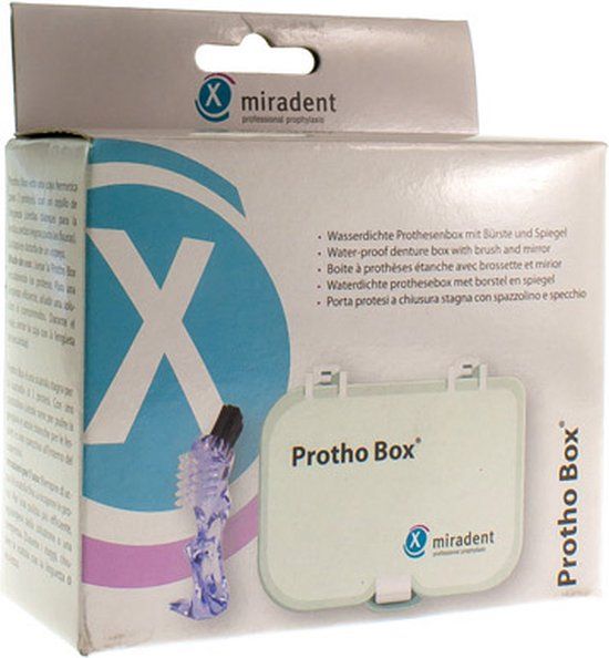 Miradent Protho Box - Reisbox voor Prothese - Wit - 1 stuk