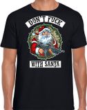 Bellatio Decorations Shoppartners Bv Fout Kerstshirt / Kerst t-shirt Dont fuck with Santa zwart voor heren - Kerstkleding / Christmas outfit XXL