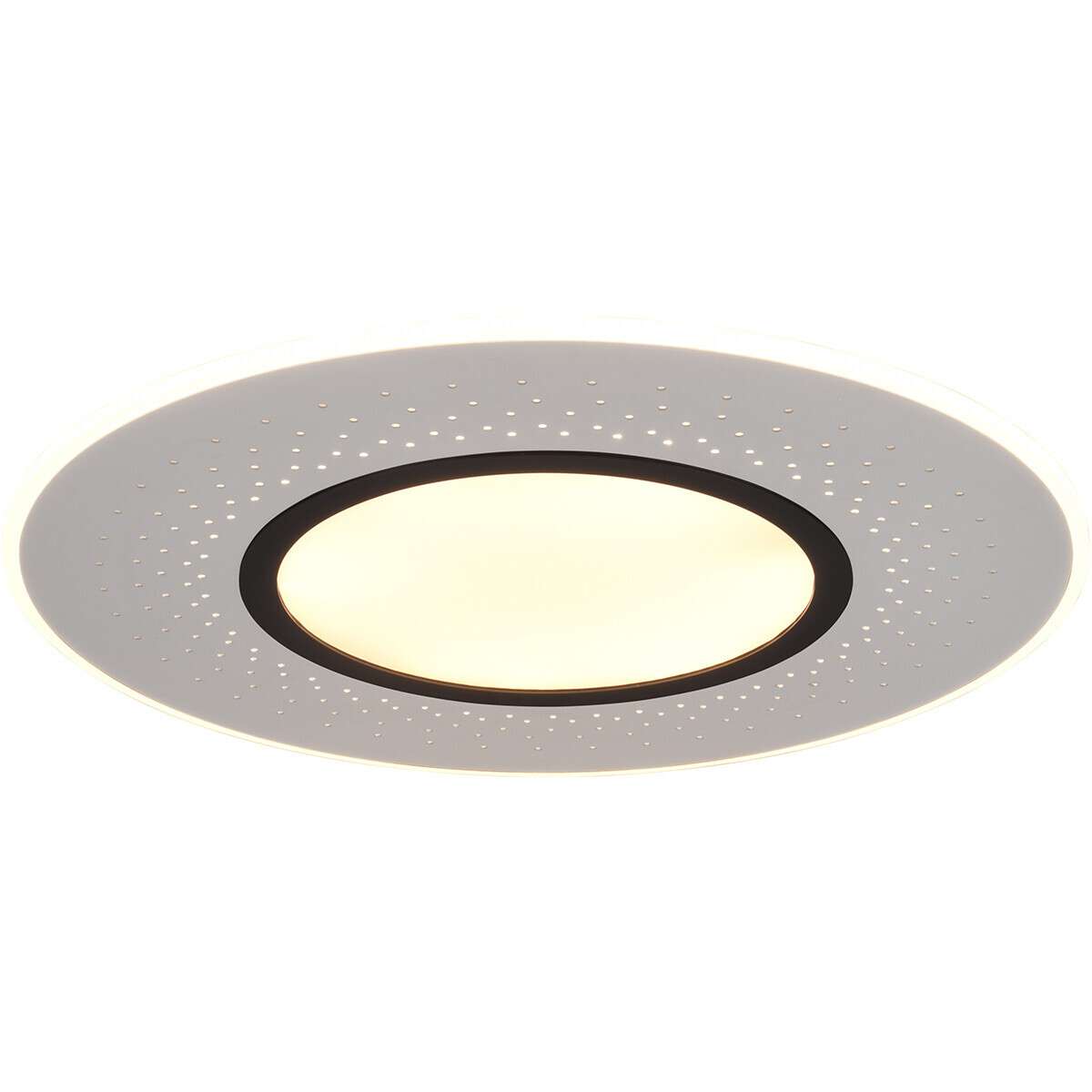 BES LED LED Plafondlamp - Plafondverlichting - Trion Virsa - 70W - Aanpasbare Kleur - Dimbaar - Afstandsbediening - Rond - Mat Nikkel - Aluminium