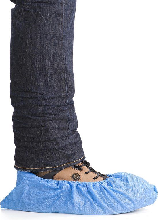 Wegwerp Schoenovertrekken - 100 stuks - Blauw