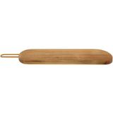 Point-Virgule Planche de service bois d'acacia poignée en cuivre 60x12x2cm