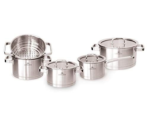 Gerlach G04-0318M-ZGB2-09PU-S1S1-01 kookgerei set gemaakt 18/10 met 9 elementen Prestige-G04-0318M-ZGB2-09PU-S1S1-01, roestvrij staal