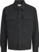 JACK & JONES JCOFUSION JERSEY WAFFLE OVERSHIRT Heren Overhemd Zwart L