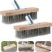 Premium set van 2 metalen borstels voor tuinonderhoud en onkruidbestrijding. Bestaat uit 2 delen