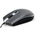 Optische muis met rubber oppervlak, 2000 dpi, grijs, ideaal voor gebruik op kantoor en gaming.
