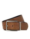 JACK&JONES JACGARDA REVERSIBLE BELT NOOS Heren Riemen Lichtbruin Effen