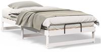 vidaXL Bedframe Wit 100 x 210 cm Massief Grenenhout