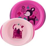 Chicco Bordenset Meisjes 24 Cm Polypropyleen Roze/paars 2-delig