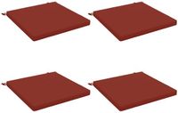 vidaXL - 4-Piece - Zitkussens - SOEST - 4 - st - 100% - Polyester - Rood