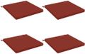 vidaXL - 4-Piece - Zitkussens - SOEST - 4 - st - 100% - Polyester - Rood