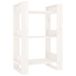 vidaXL Bibliothèque/paravent 60x35x91 cm pin massif blanc