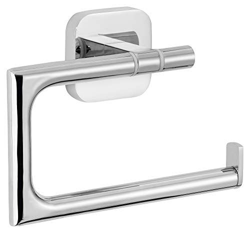 tesa Elegaant toiletrolhouder, zelfklevend, verchroomd, elegant ontwerp, 44 mm x 132 mm x 99 mm
