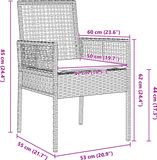 vidaXL Tuinstoel - Bruin - Poly Rattan