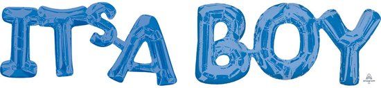 Amscan Riethmüller Europe GmbH "IT'S A Boy (Blauw)" Folieballon, 43 cm