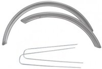 Spatbord set v+a 24 zilver