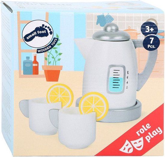 SF toys Small Foot - Houten Theeset met Waterkoker, 7dlg. - Wit