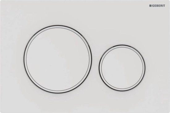 Geberit Sigma20 Bedieningspaneel - Mat Wit - 2-Toets - RVS