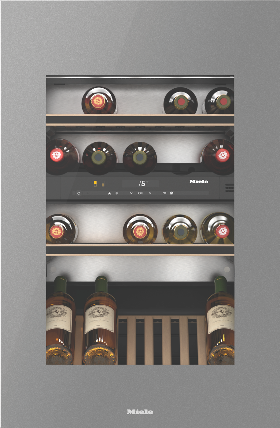 Miele KWT 6422 iG-1 GG - Compressor Wine Cooler - Built-in - Graphite, Grey - 33 Bottles