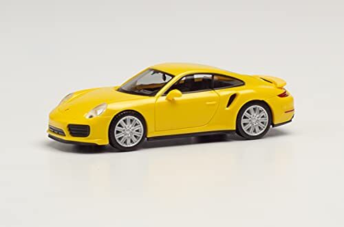 Herpa - Porsche 911 Turbo - racinggeel - 1:87 - Nieuw - OVP