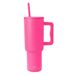 Simple Modern 40 oz beker met handvat en rietjesdeksel | Geïsoleerde herbruikbare roestvrijstalen waterfles reismok ijskoffie beker | Valentijnscadeaus hem haar | Trek Collectie | 40 oz | Raspberry