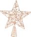 Lumineo Verlichte kerst piek ster - goud - H27 cm - 15 leds - kunststof