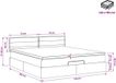vidaXL Ottoman bed met matras Donkergrijs 140 x 190 cm Stof