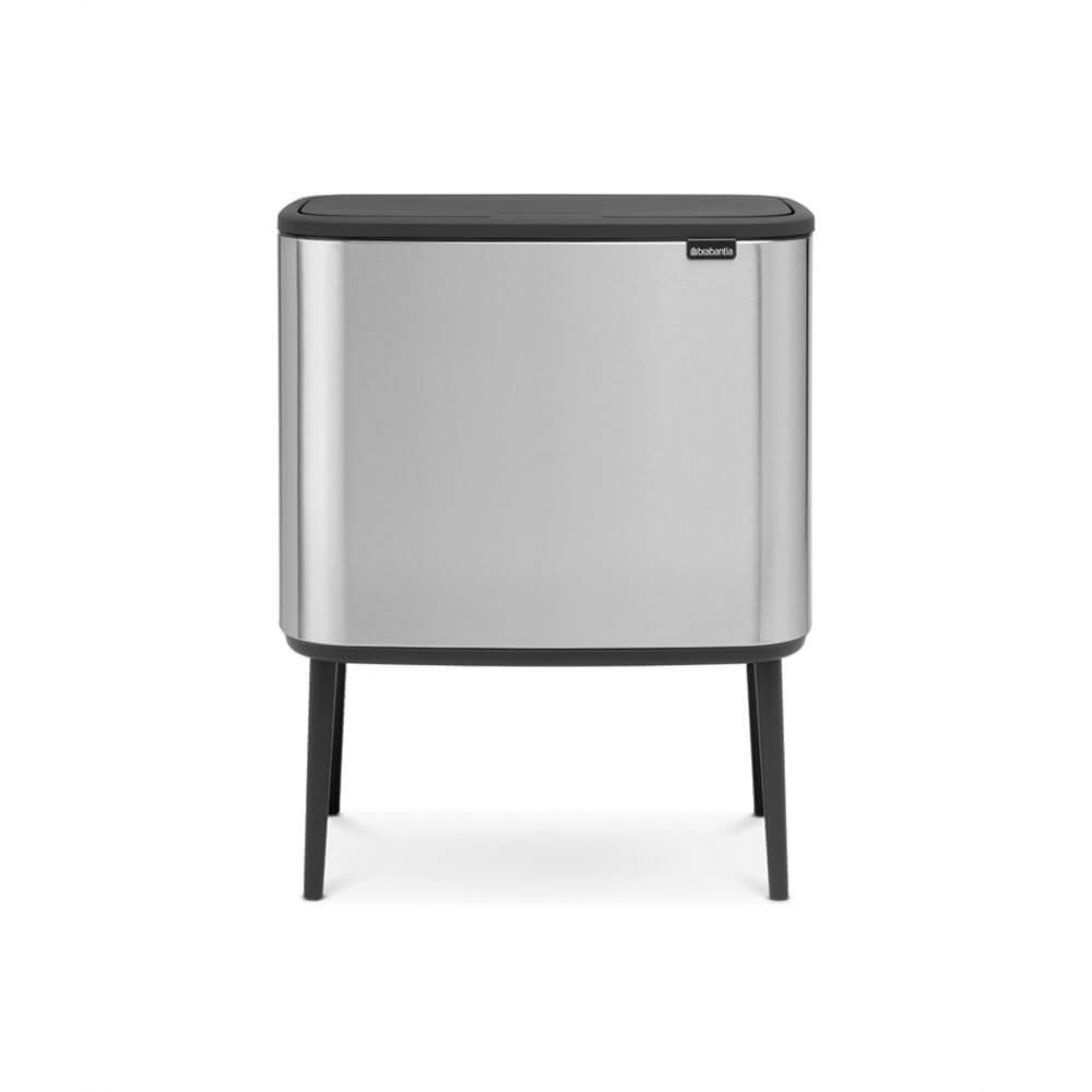 Brabantia Bo Touch Bin Prullenbak - 33L - Rechthoekig - Zwart/RVS