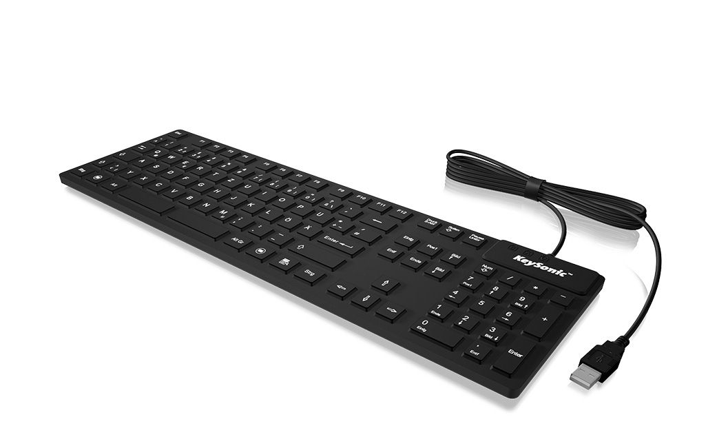 KeySonic KSK-8030 IN (FR) Toetsenbord Industrieel USB AZERTY Frans Zwart