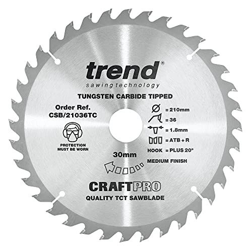 Trend CraftPro TCT Circular Saw Blade - 210mm x 36T x 30mm