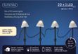 Lumineo LED piquet l380h20 cm noir/blanc chaud éclairage de Noël