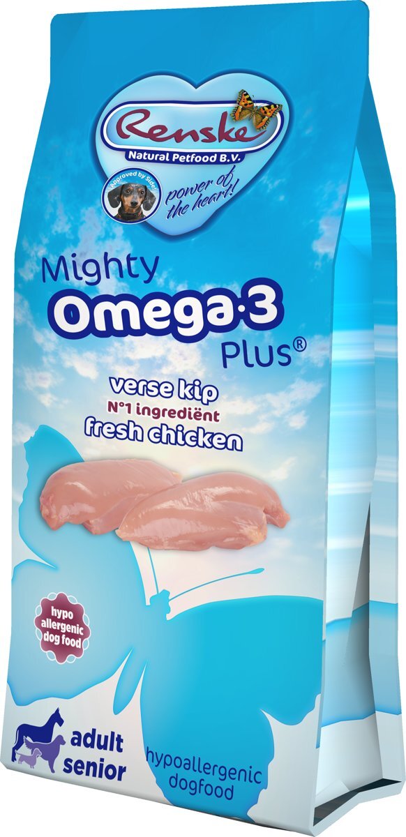 RENSKE Mighty Omega Plus Adult/Senior - Hondenvoer - 15 kg