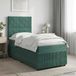 vidaXL Lit boxspring avec matelas vert foncé 80 x 200 cm Velours