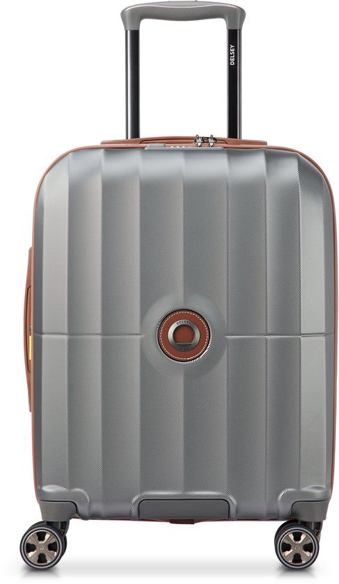 Delsey Carrousel 2 Handbagagekoffer 55 cm Expandable – 35L – 2,9 kg – Polycarbonaat – TSA Slot – Zip SECURITECH® 2 – 5 Jaar Garantie - Silver