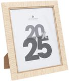 Atmosphera Fotolijstje Bali - voor 20 x 25 cm foto - beige - mdf/glas - ornament frame 24.5 x 29.5 cm - staand/hangend