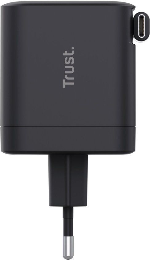Trust Maxo - 65W USB-C Oplader - Intrekbare kabel - Zwart