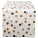 DII Metallic stof keukeninrichting, katoen, zilver en goud polka dot confetti, 274 x 35 cm (loper)