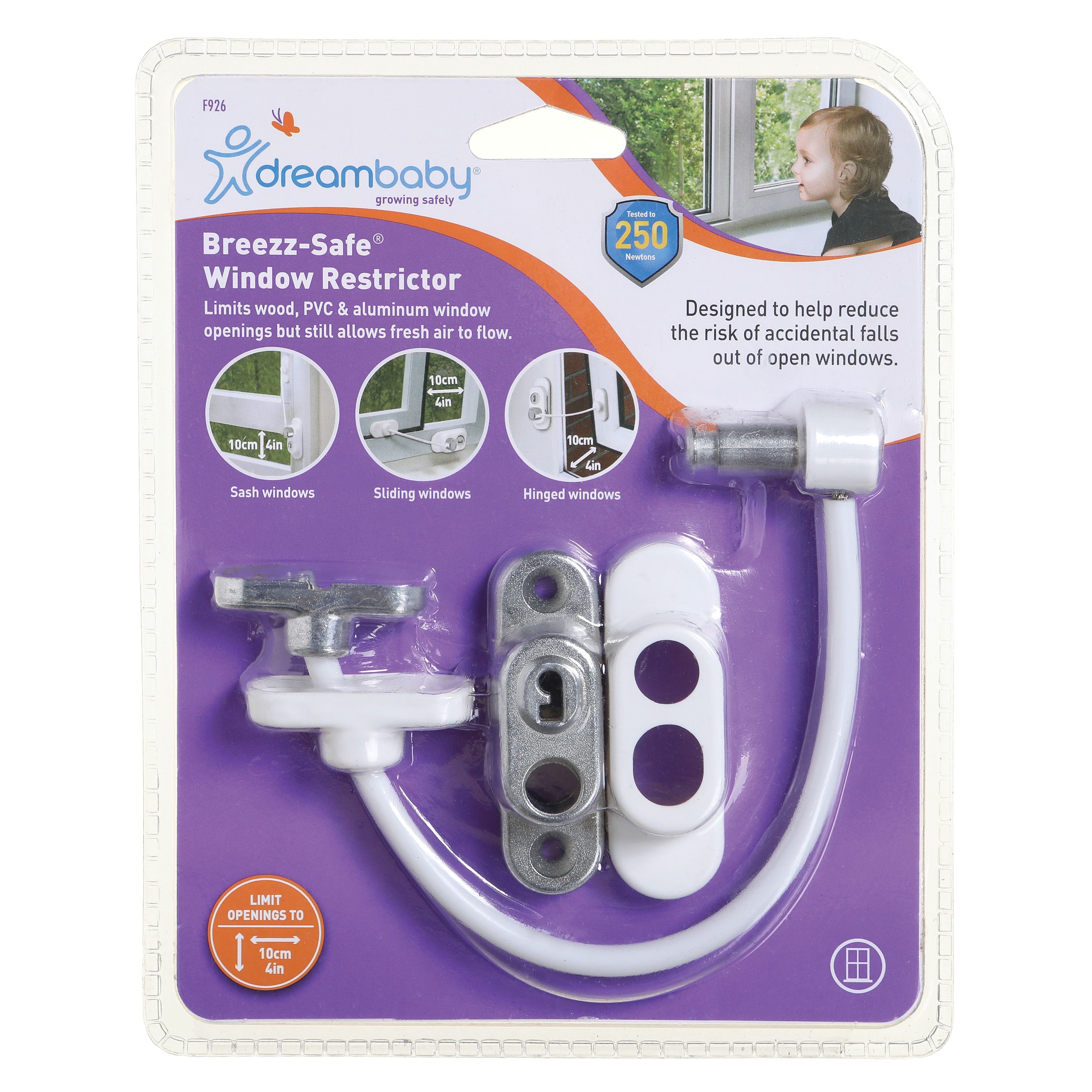 Dreambaby BREEZZ-SAFE Kinderraamslot Wit 1 stuk(s)