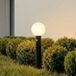 Lindby Sokkellamp Dangan - 1 licht - Glas, aluminium - H: 60 cm - E27 - Wit, zwart