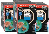 Sheba Kattenvoer Nat Classic Paté Vis Selectie Multipack - 3 x 12x85 gr