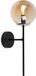 SIENA, applique murale noire, 1 point lumineux, lampe couleur miel, douille E14