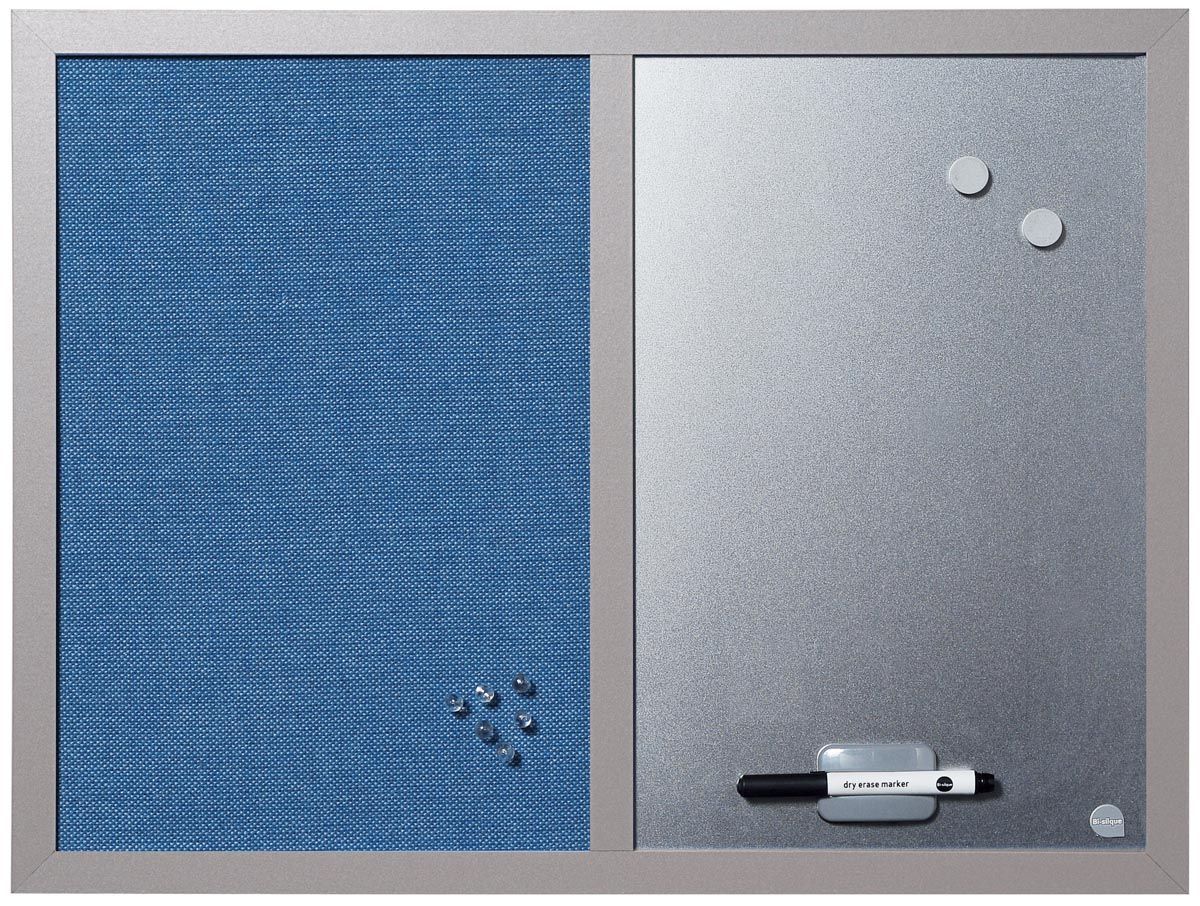 Bi-Office Magnetisch notitiebord MX04429608 Blauw zilver 60 x 45 cm