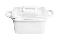 Excèlsa Witte Home Vierkante Pan Met Deksel 9,3 Cm