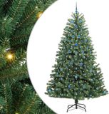 vidaXL Kunstmatige Hinged Kerstboom Groen 240 cm PVC en Metaal