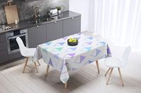 Bonamaison Tafelkleed, Anti-Mold, Sneldrogend, Waterdicht, 100% Polyester Tafellaken, Willekeurig patroon, 140 x 140 Cm