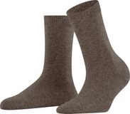 FALKE Cosy Wool eenkleurig wol sokken dames bruin - maat 39-42