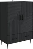 vidaXL Dressoir met lade Zwart 66 x 34,5 x 95 cm Bewerkt hout